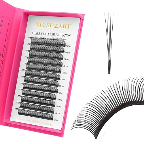 Miniatura 44 de Extensiones de pestañas marrones 4D en forma de W, Extensiones de pestañas de 0.07 mm de grosor, rizado D, 8 mm, Extensiones de pestañas