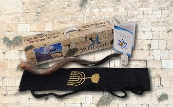 Authentic Yemenite Kudu Shofar - 26"-28" Full Polished Finish - Complete Set with Carrying Bag, Anti-Odor Spray, Blowing Guide & Gift Box Case by Yaliland