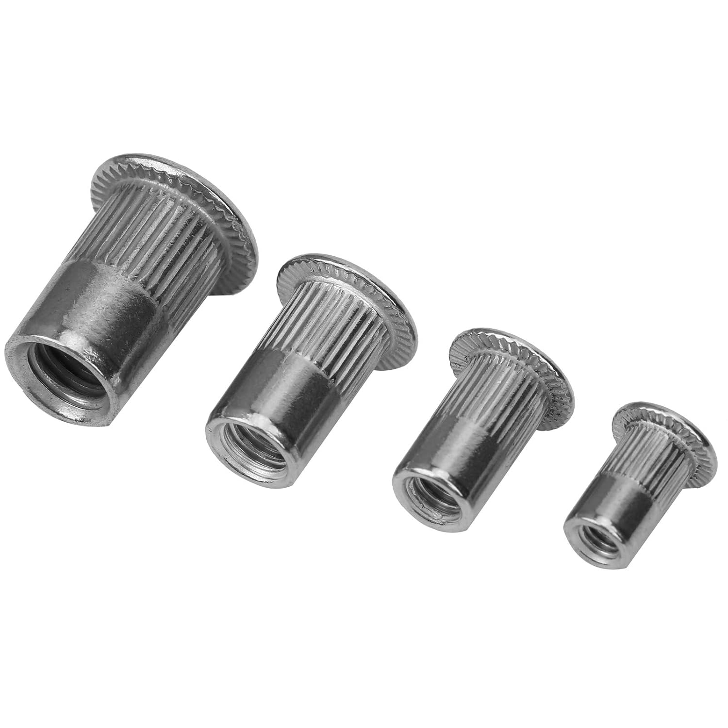 200Pcs Stainless Steel Mixed M3 M4 M5 M6 Rivet Nut Insert Nuts Kit Hardware Accessory