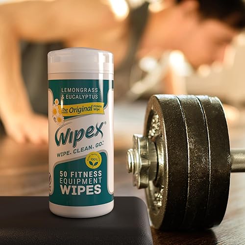 Miniatura 6 de Wipex Toallitas para equipos de fitness, toallitas naturales originales de gimnasio a base de plantas para equipo, superficies limpias en casa o