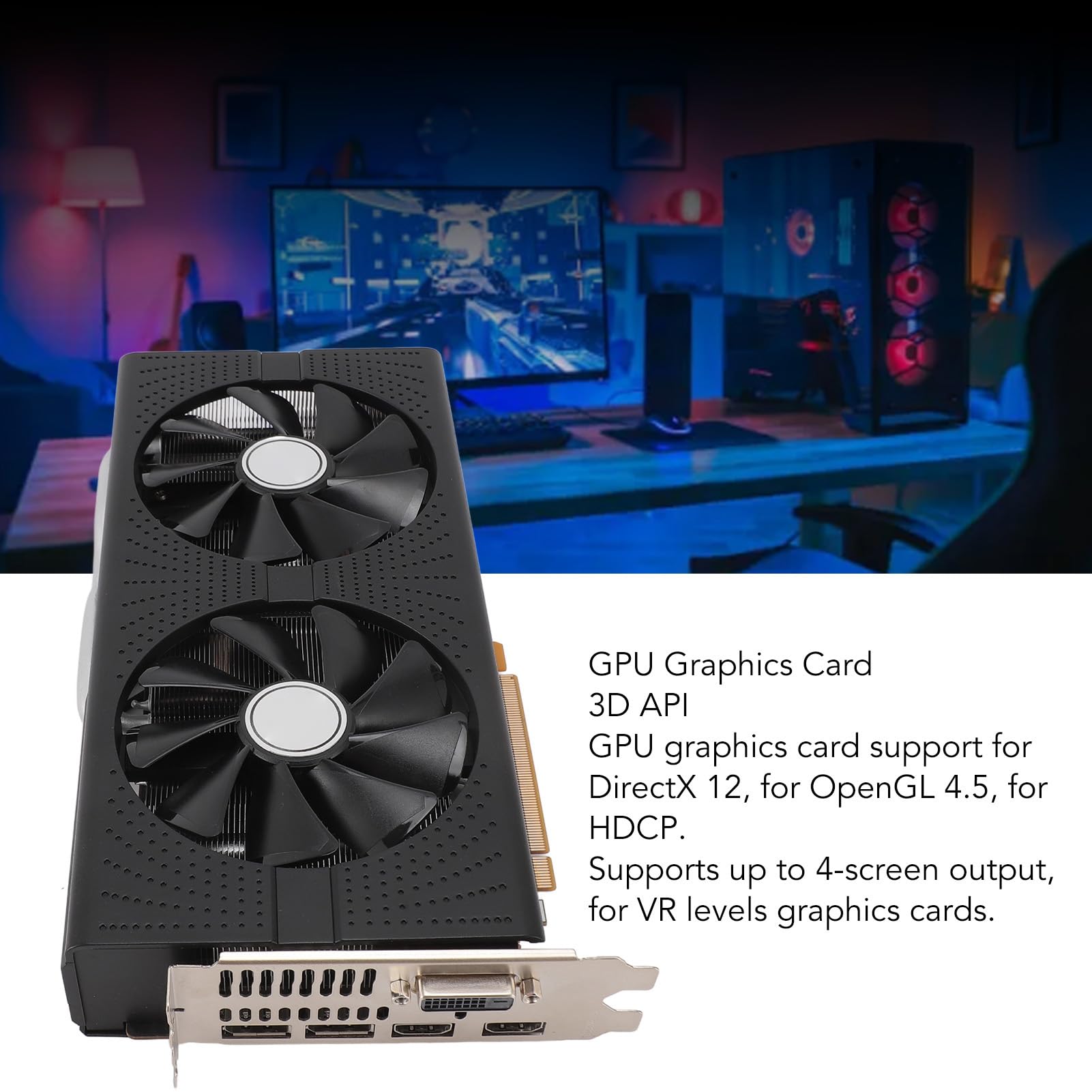 Amazon | RX590 8GBグラフィックカード、GDDR5 256ビットGPU、PCIE 3.0