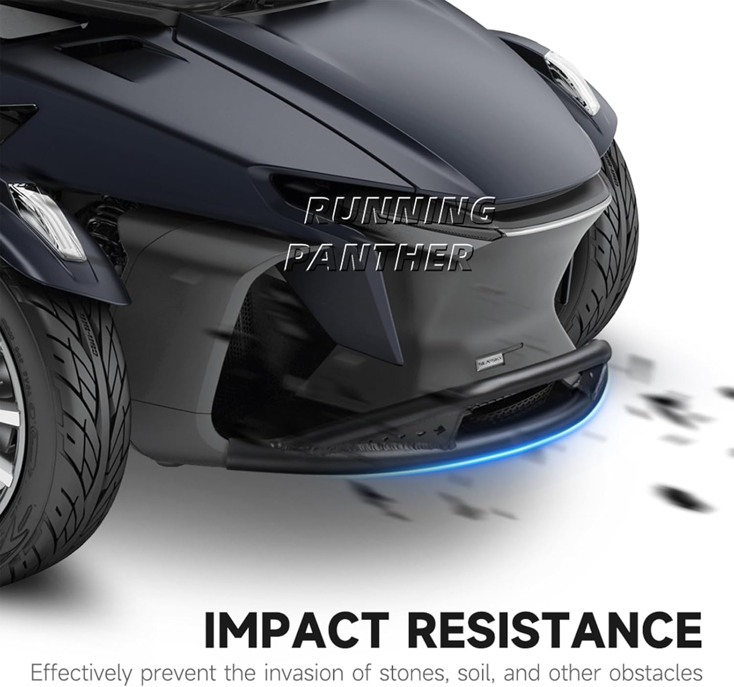 for Can-Am Spyder RT RT-L 2020-2024 2025 Motorcycle Accessories Performance Tubular Front Bumper with Skid Plate Universal