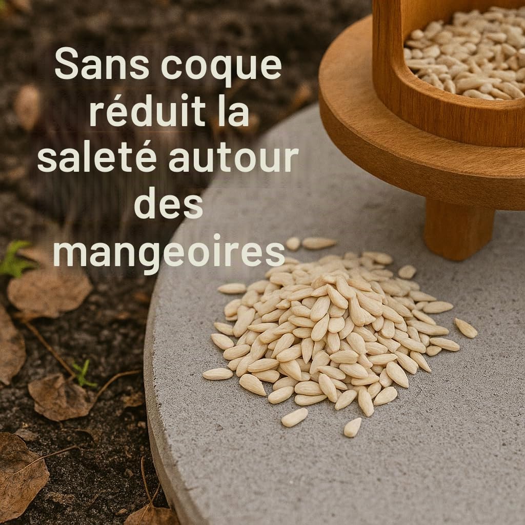 GiDeli Graines de tournesol pelées 25 kg – Nourriture pour oiseaux de jardin et oiseaux sauvages – Nourriture pour oiseaux sauvages 4 ans – Alimentation précieuse pour oiseaux sauvages – Distributeur