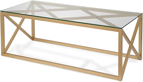 Dixon - Mesa auxiliar rectangular de 46 pulgadas de ancho en níquel satinado