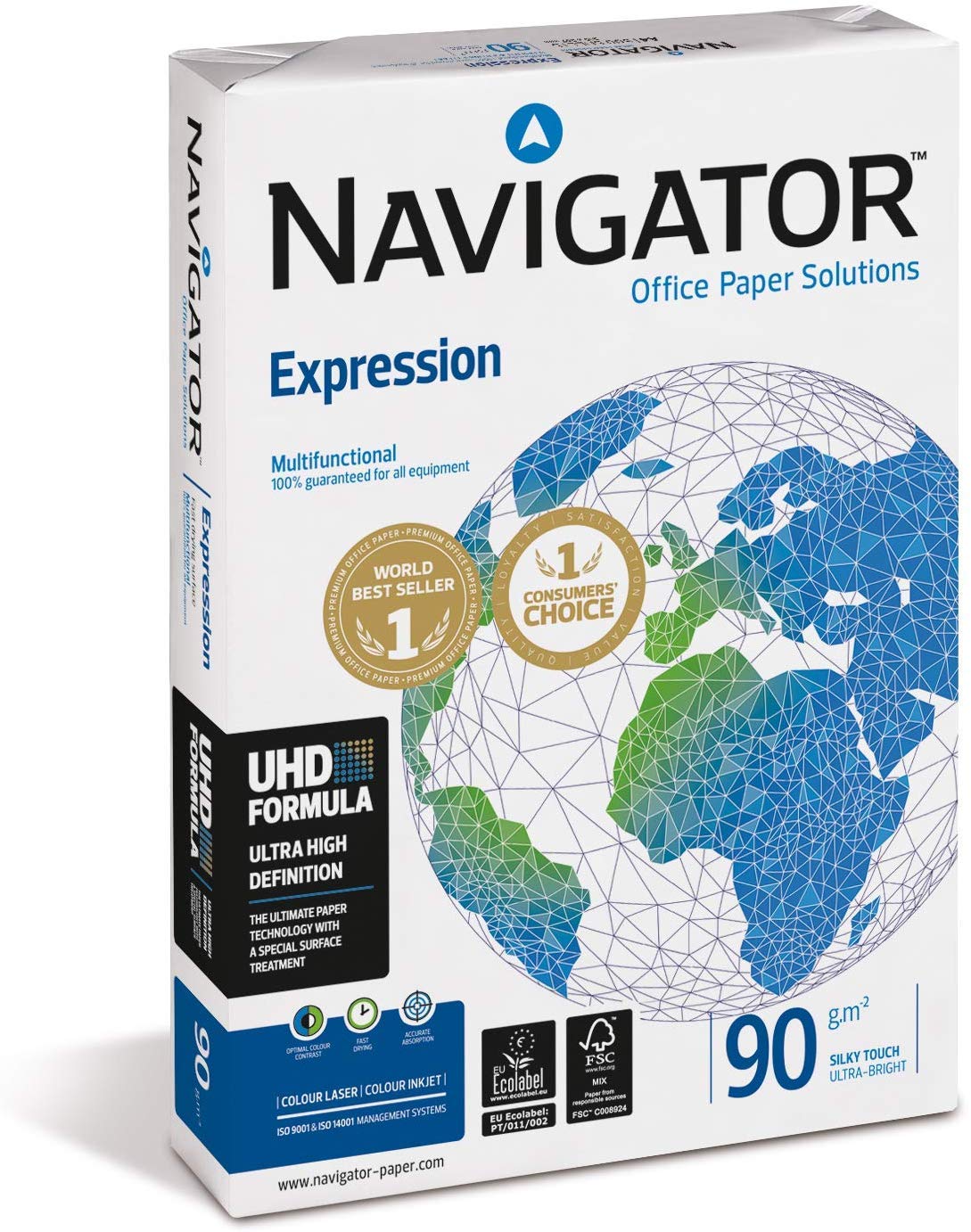 3 X Expression Multifunctional Paper Extra Smooth Ream-Wrapped 90gsm A4 White Ref NEX0900024 [500 Sheets]