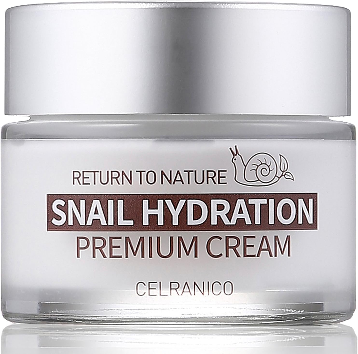 Made in Korea - Premium Snail Cream by Celranico - 50ML - Lightly Scented/Lightweight - Hydrates/Moisturizes Dry Skin - Day & Night Use - Spa Quality - All Skin Types - Paraben-Free - Natural-Based