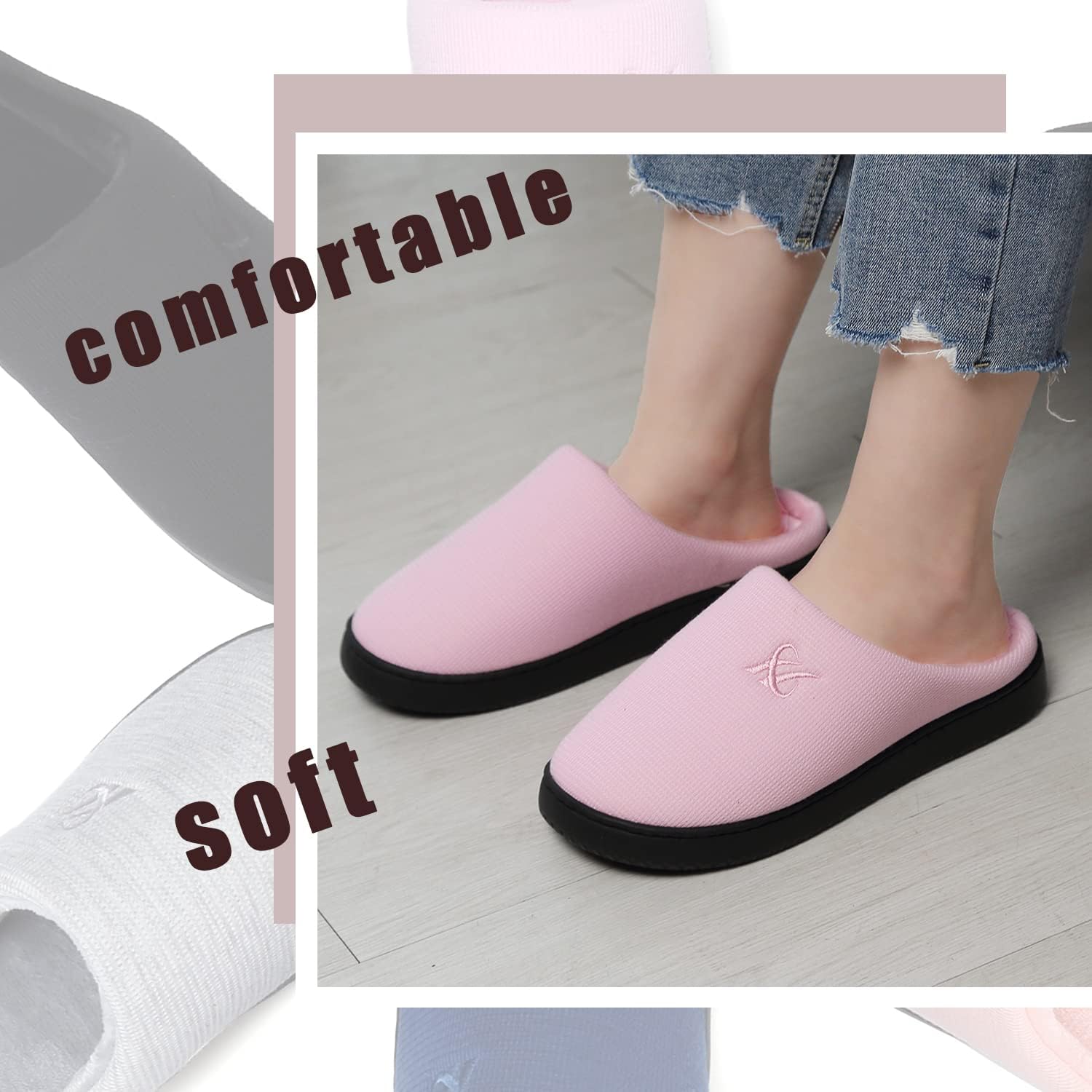 Memory Foam Slippers for Women's and Men's Casual House Shoes - Image 7