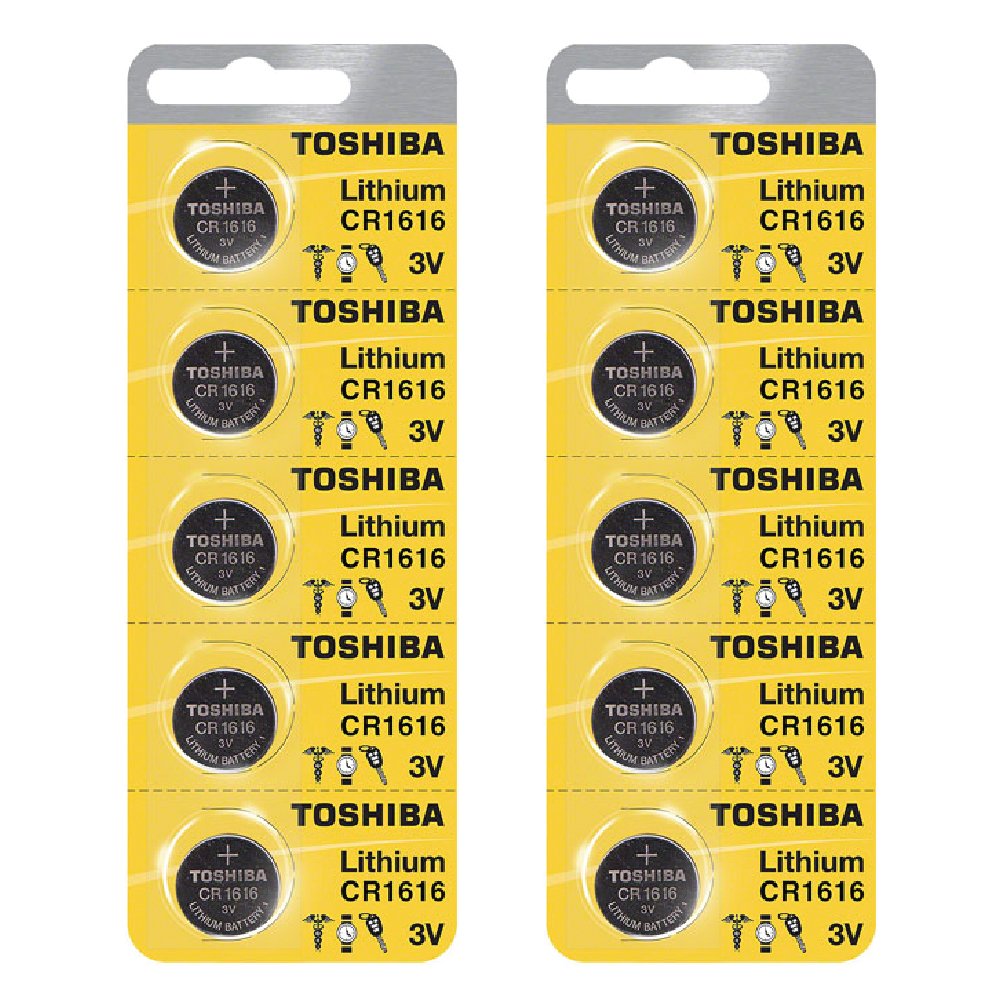 Toshiba CR1616 Battery 3V Lithium Coin Cell (10 Batteries)
