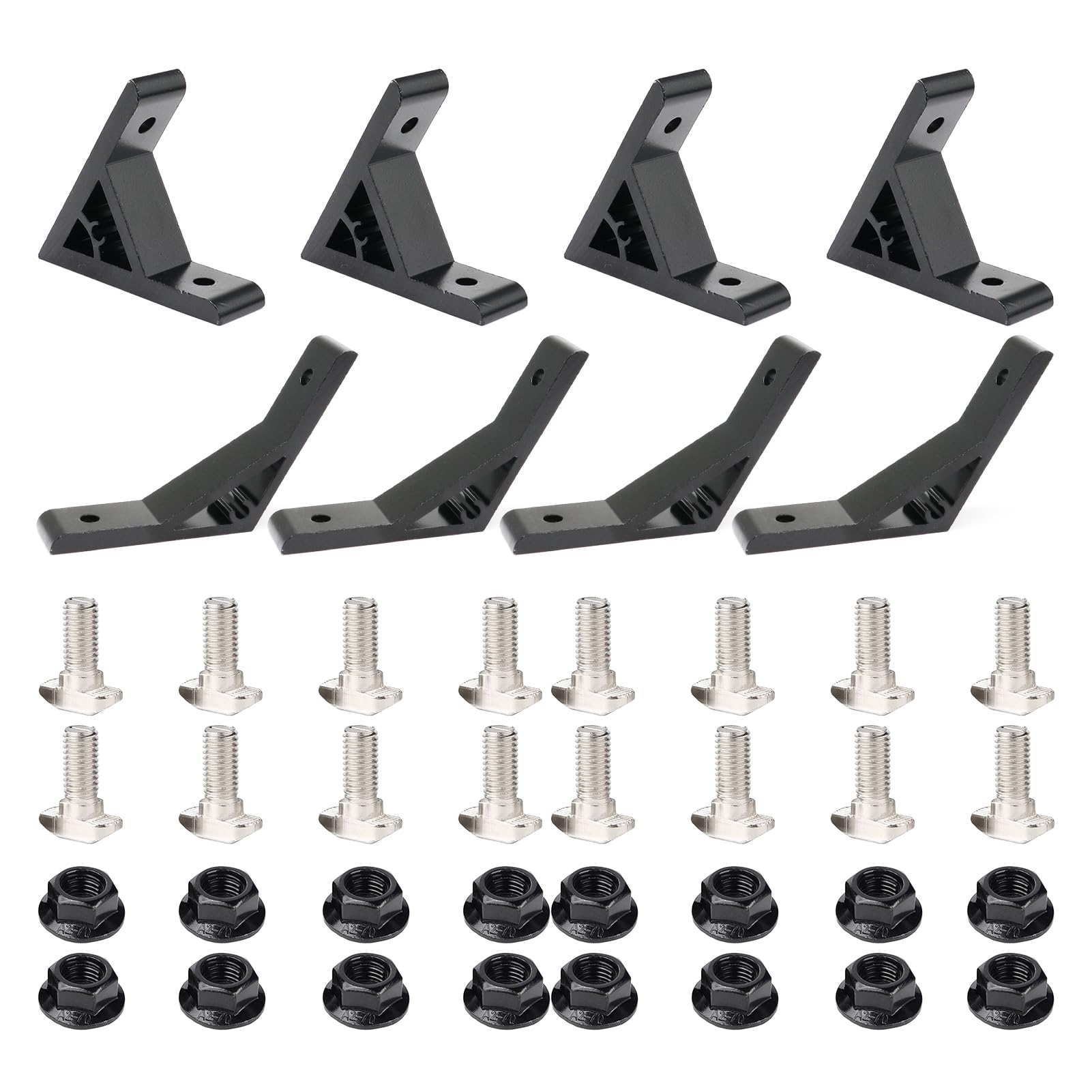 BLCCLOY 4Pcs 45 & 135 Degree 2020 Aluminum Extrusion Hardware Angle Bracket — image 1