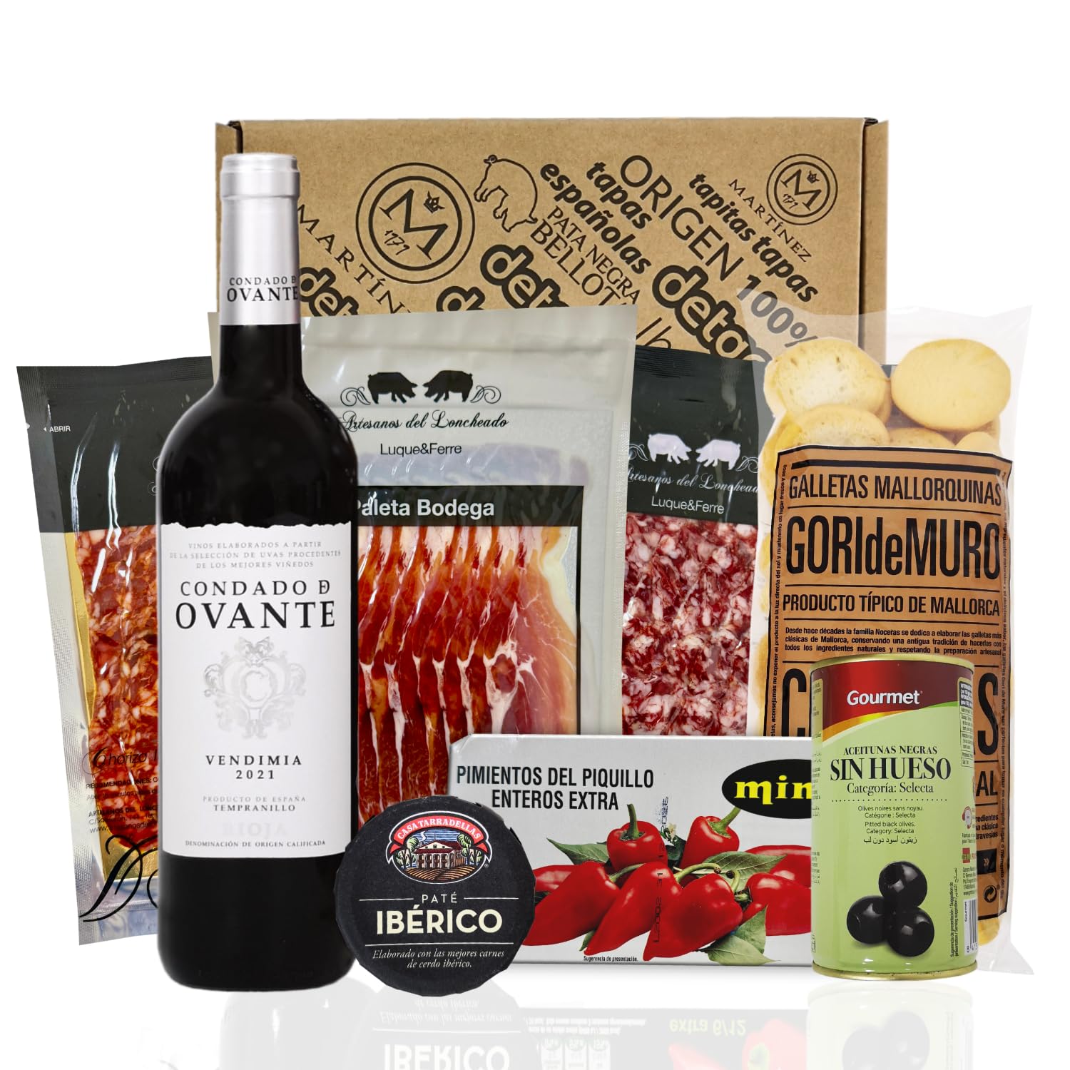 Geschenkbox mit Crackern aus Mallorca, detapasbox Mallorca. Geschenk mit spanischen Spezialitäten