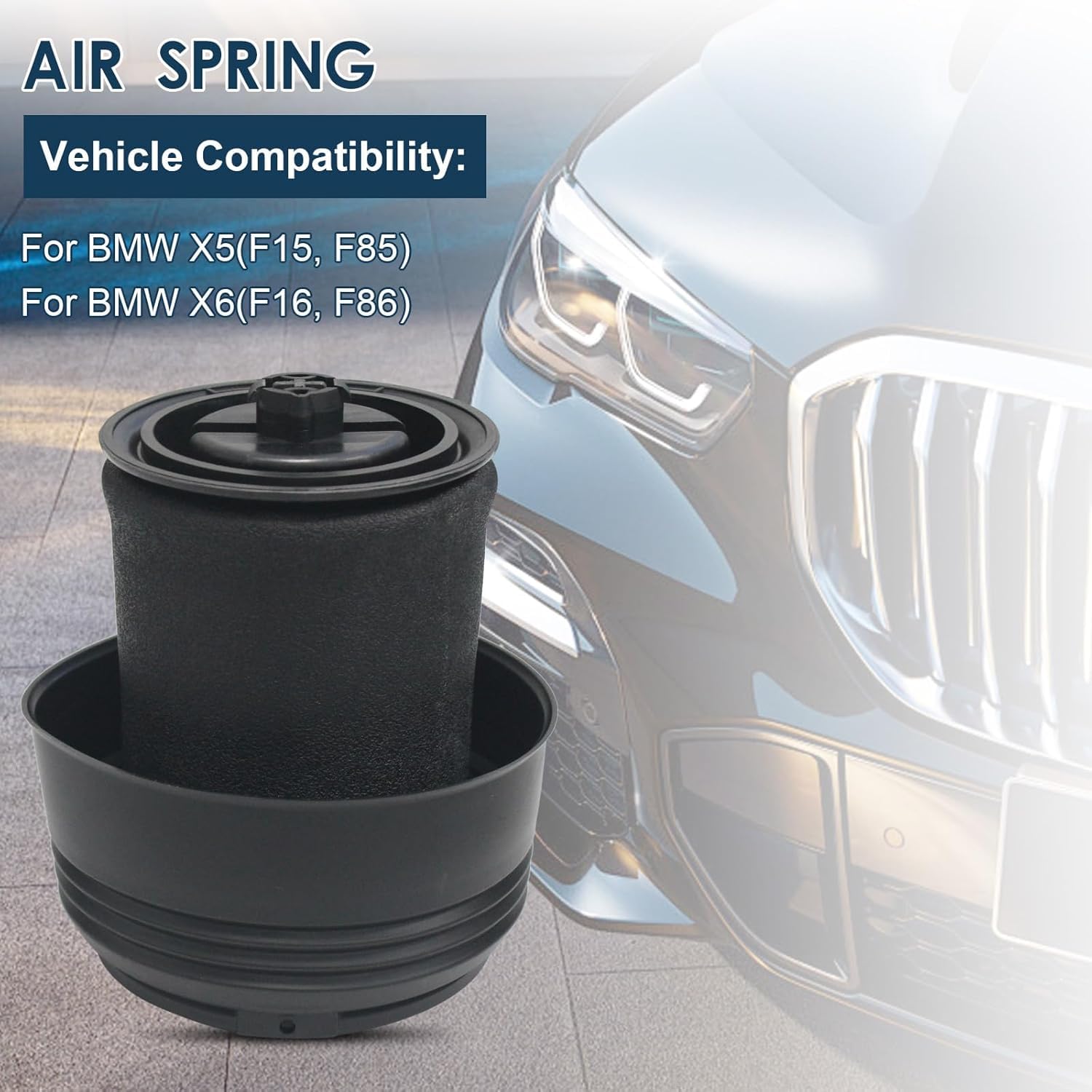 2 x suspensión neumática trasera izquierda + derecha de repuesto para X5 E70 F15 F85 X6 E71 E72 F16 F86 2006-2019 accesorios de coche # 37126795014 37126795013