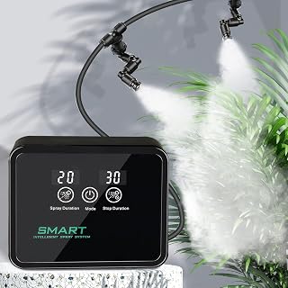 Ycxydr Smart Reptile Mister: Automatic Humidifier with Timer, 360° Adjustable Nozzles for Terrariums, Amphibians & Rainforest Plants