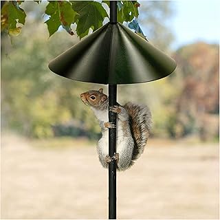 HENGCHENG 16-inch Wrap Around Squirrel Baffle, Squirrel Proof Baffle - Protects Both Pole Mounted and Hanging Bird Feeders, Foldable Squirrel Cover, Easy to Install and Anti-Rust Squirrel Bezel (1)