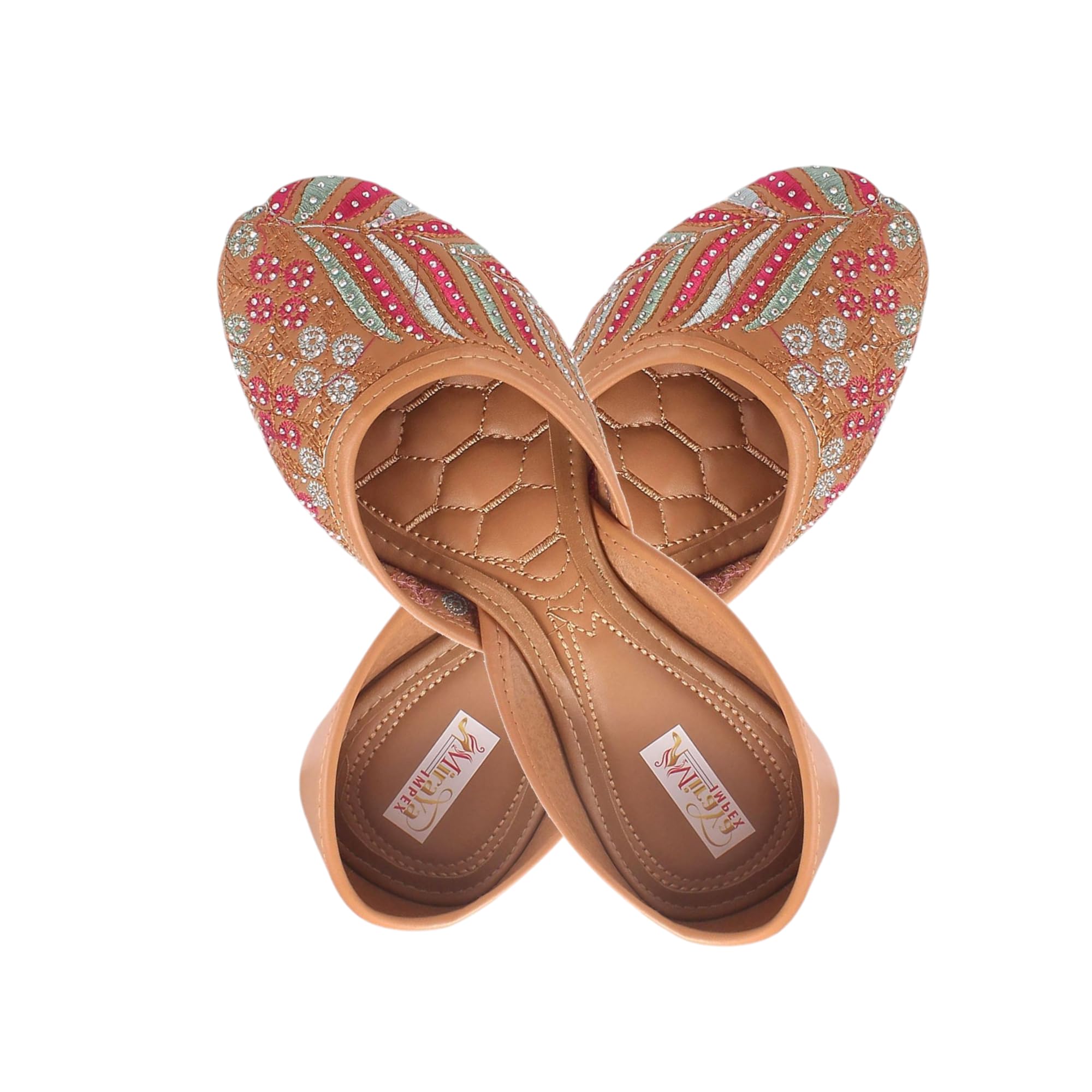 Handcrafted Ethnic Punjabi Jutties with Intricate Bead & Sequin Embellishments | Comfortable & Stylish Footwear for Girls & Women-image-43