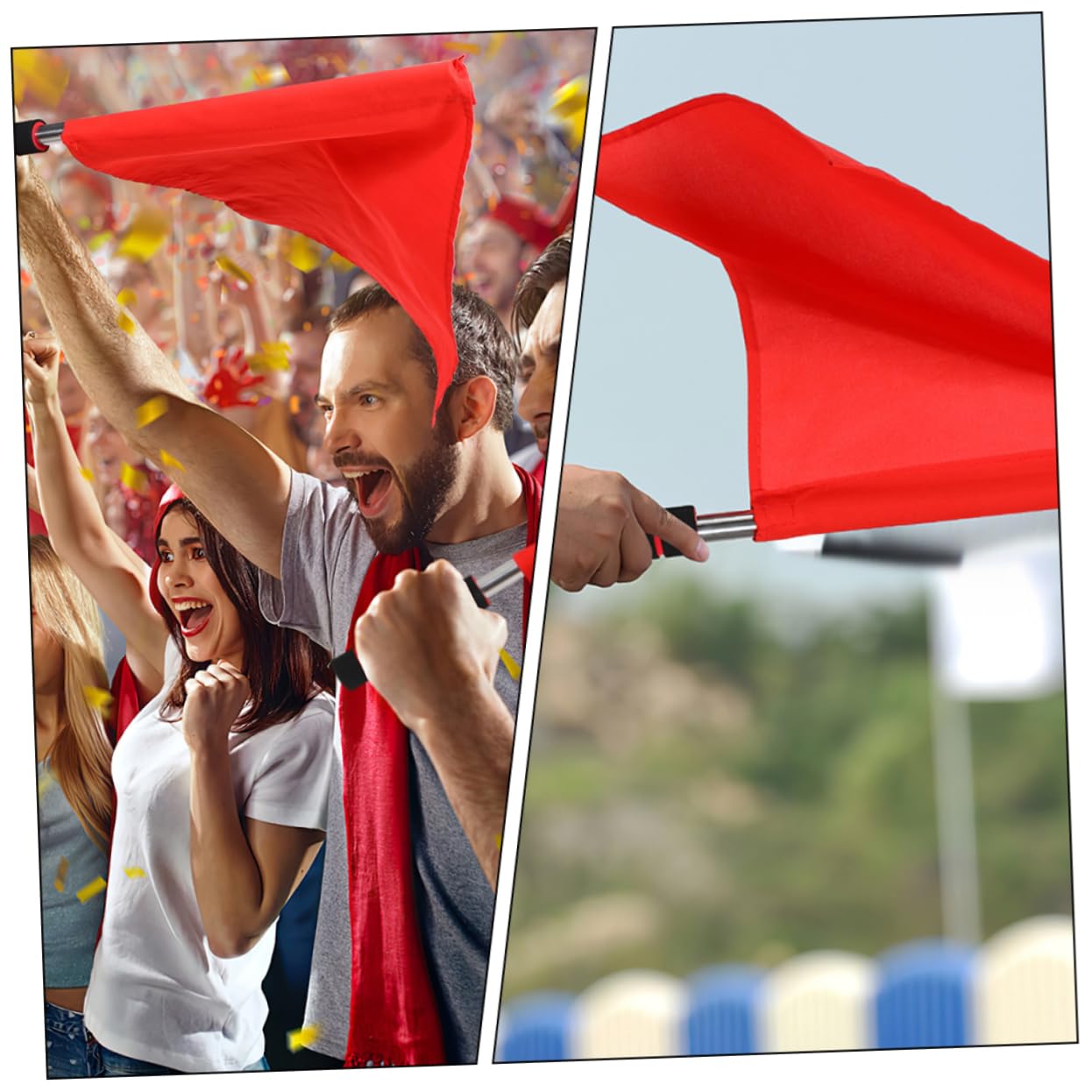 UPKOCH 3 Set Bandiere Segnaletiche Inossidabile Per Competizioni Facile Trasportare E Resistente Prolungati 3 Pezzi*3