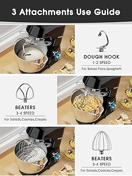【ku--mi… 】 Amazon.com: KUCCU Stand Mixer, 6.5 Qt 660W, 6-Speed Tilt