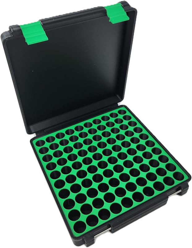 Estojo rígido para armazenamento de frascos de 3 mL Generic, Preto/Verde, 1 unidade