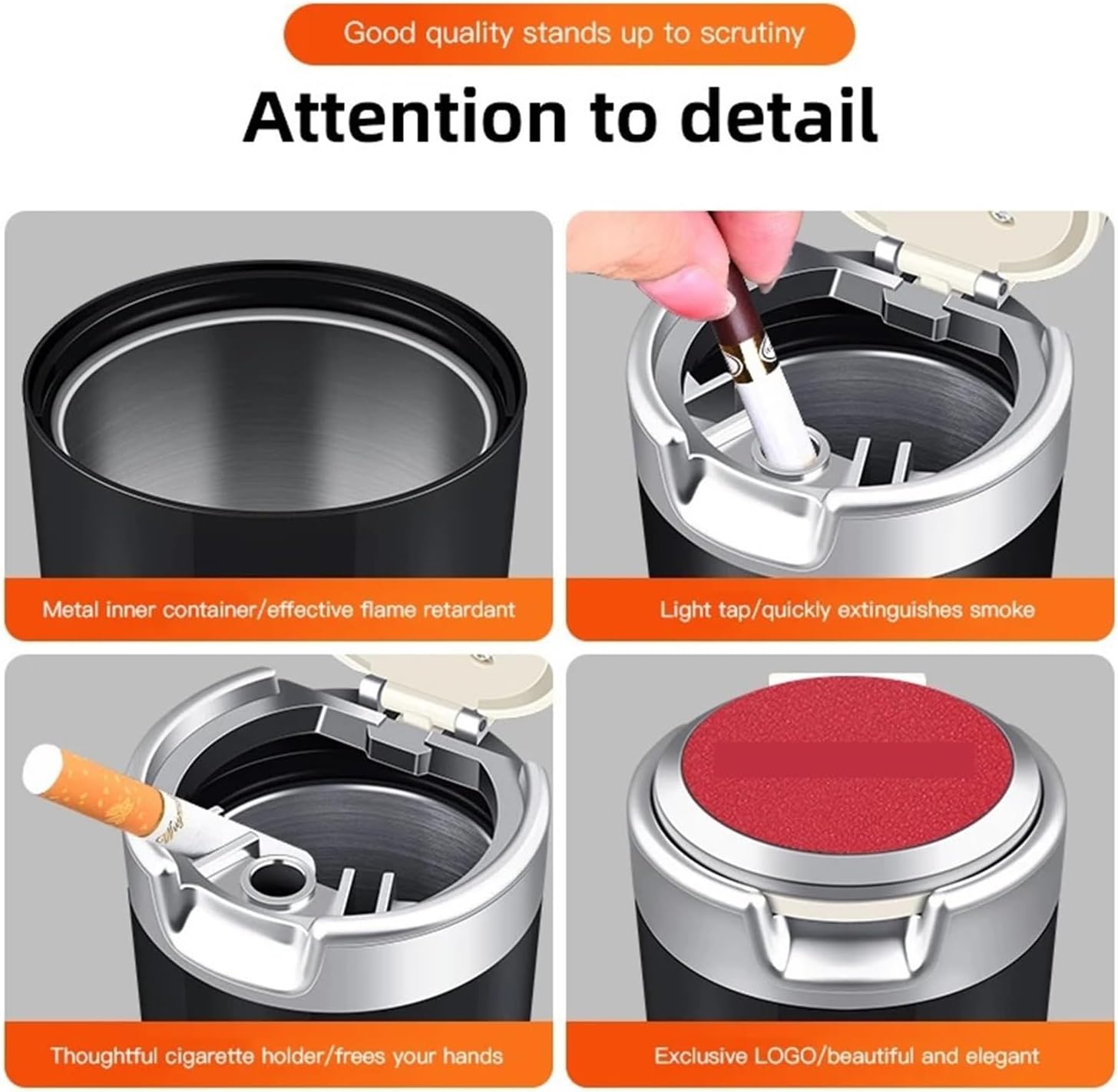 ポータブル車用メタル灰皿ホルダーカップ難燃性シガレット灰皿 Mini Works Cooper F55 F56 F57 R50 R5