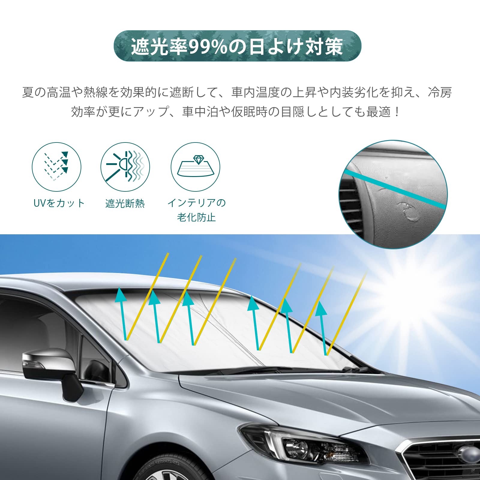 レヴォーグVM4、VMG 日本製 サンシェード フルセット 車内用 レヴォーグ サンシェード カーテン フロント VM4 VMG 専用 車