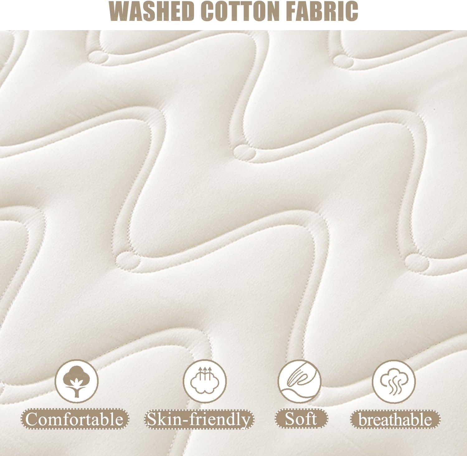 Pink,180 * 220cm,LDLCYCN Mattress Protector Dustproof Queen/King Size Washed Cotton Mattress Cover Breathable Comfortable Fitted Sheet Bed Cover with 360° Elastic Band Machine Washable