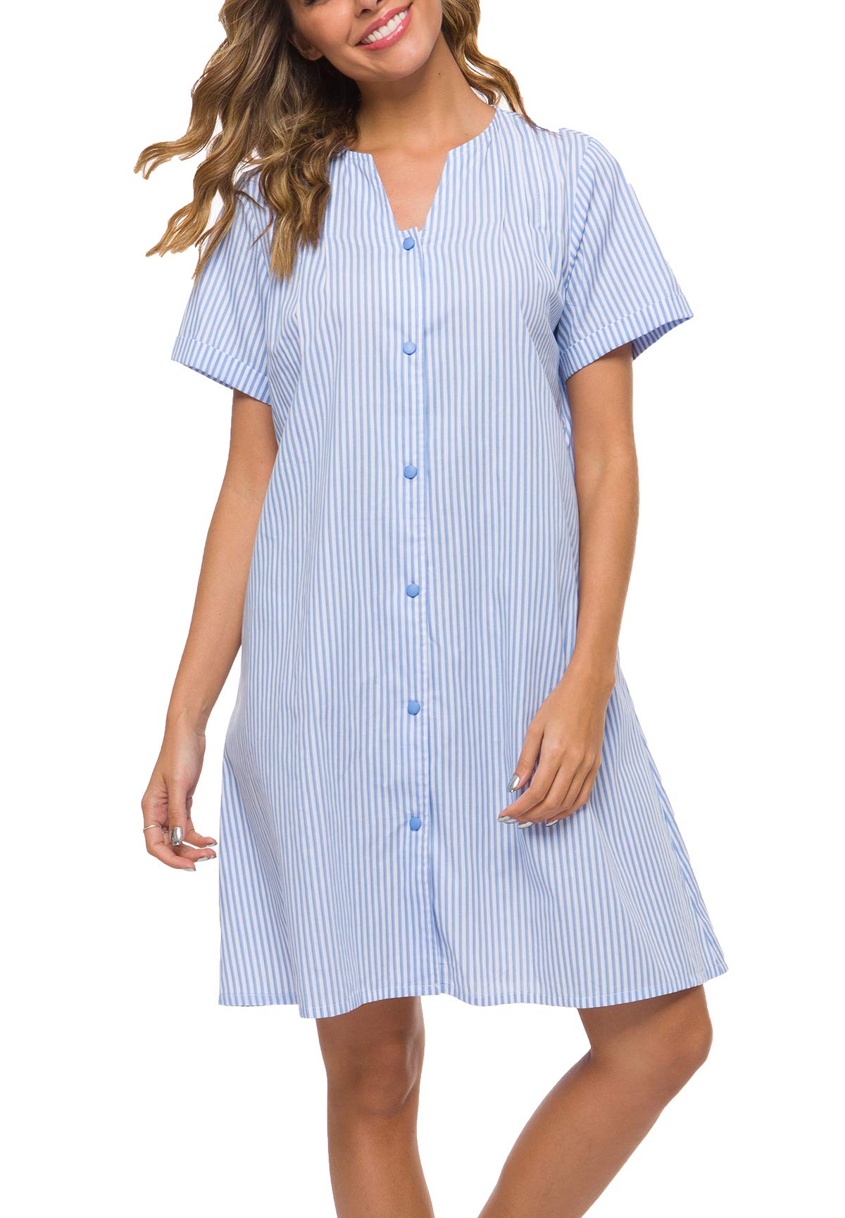 womens snap front duster