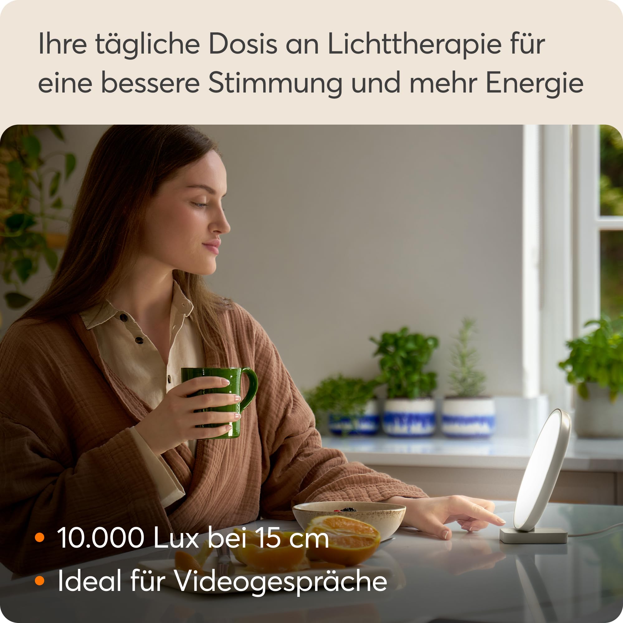 Lumie Dash Lampa Antydepresyjna 10 000 Lux LED CRI 95+ Regulowanym Natężeniem Światła