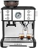 Portafilter Machine with Integrated Grinder Espresso Machine 20 Bar Espresso Machine Professional Grinder 2.6 L Water Tank 58 mm Extraction Head Silver