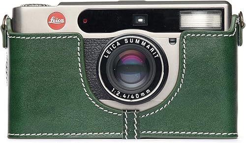 Vista 18 de Leica Minilux - Funda para cámara Leica Minilux/Minilux Zoom con correa de mano de piel auténtica, hecha a mano, color negro