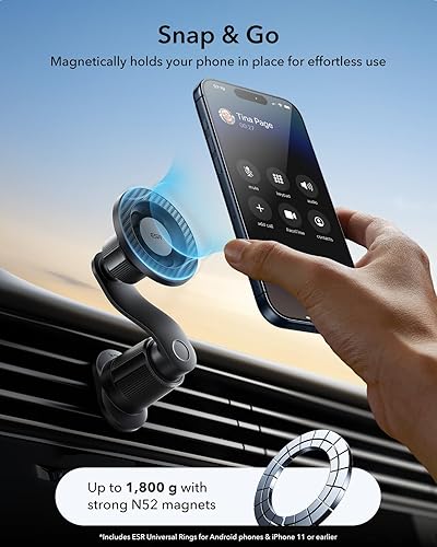 Miniatura 3 de ESR OmniLock - Soporte de teléfono MagSafe, rotación de 360, soporte de teléfono para ventilación de aire, soporte magnético para teléfono para