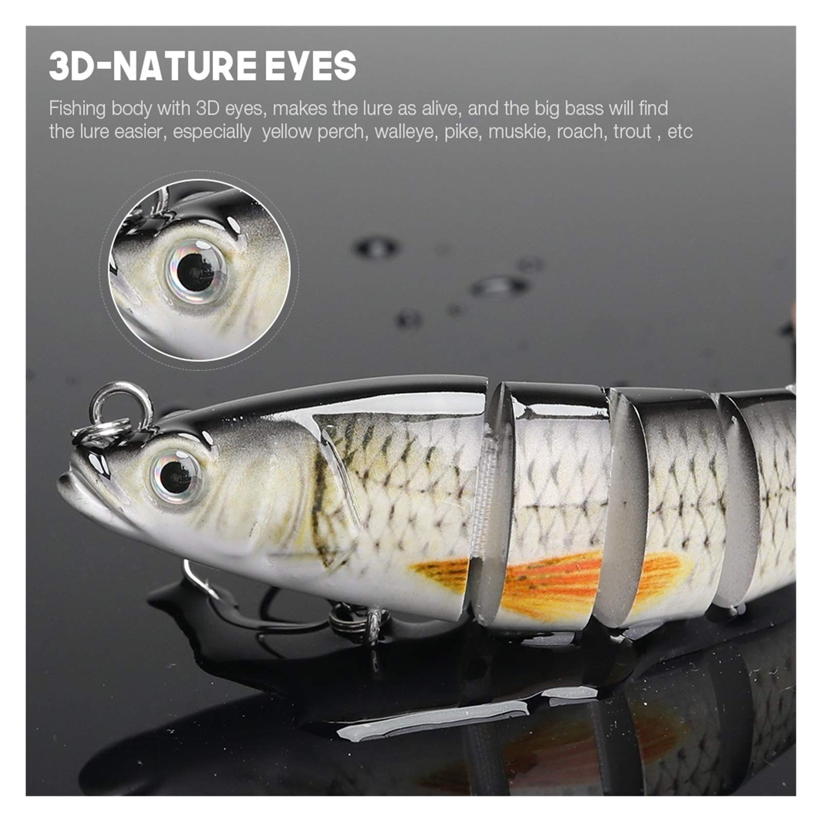3/5 sztuk 14cm 23g Tonące woblery zestaw przynęt wędkarskich 8 segmentów Crankbait twardy zestaw sztucznych przynęt przynęta pływacka przynęta wędkarska