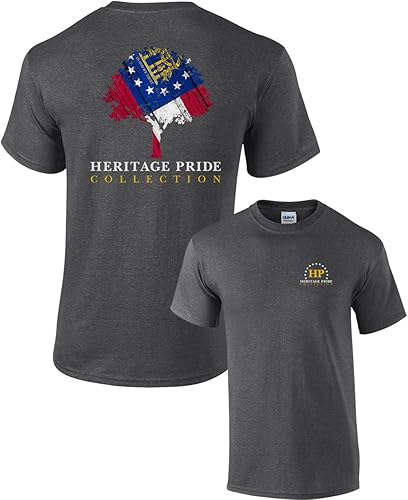 Miniatura 10 de Heritage Pride Georgia Dog Puppy Canine Patriotic Adult Short Sleeve T-Shirt