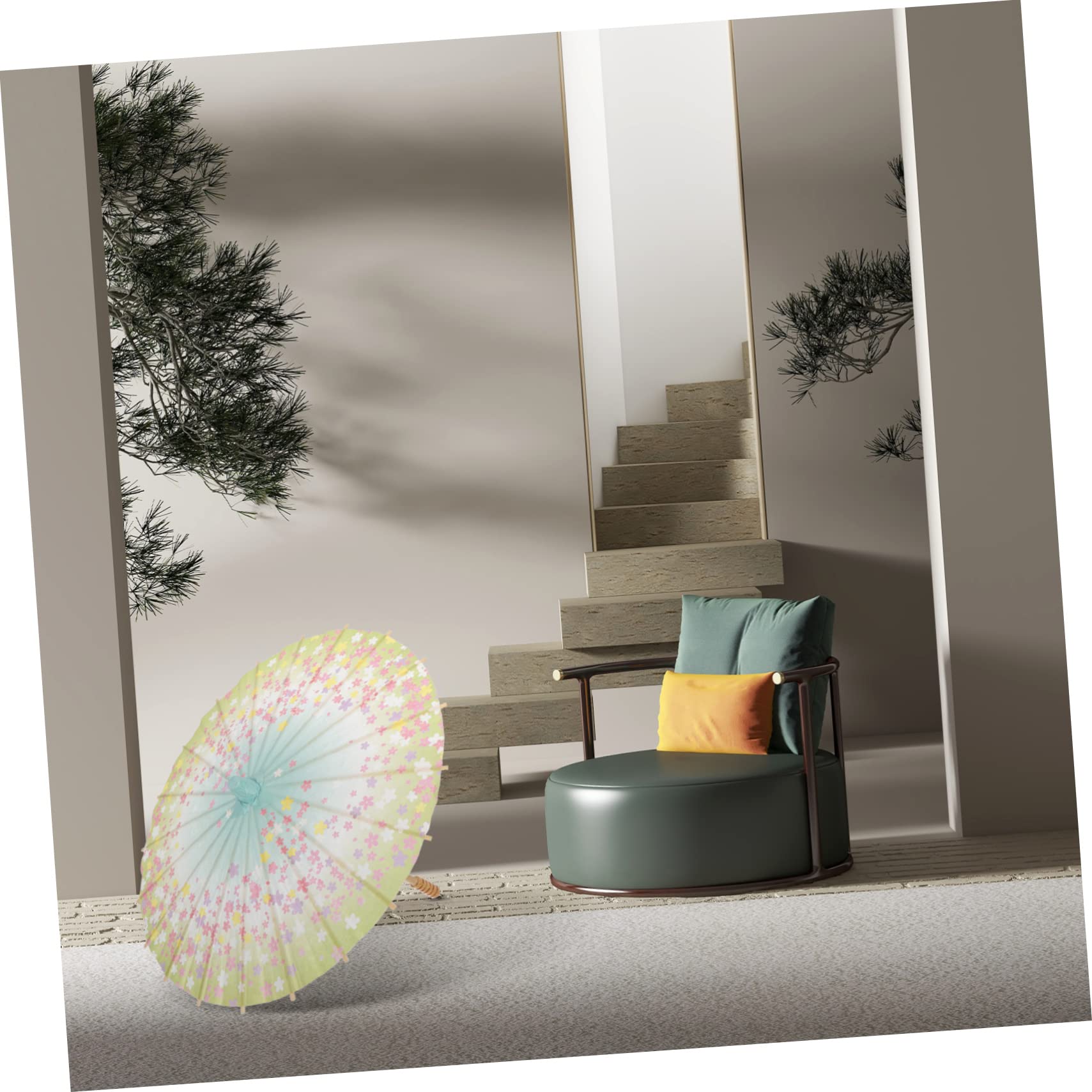 2 ombrelli giapponesi per fotografia e design retrò ed eleganti per decorazioni e celebrazioni