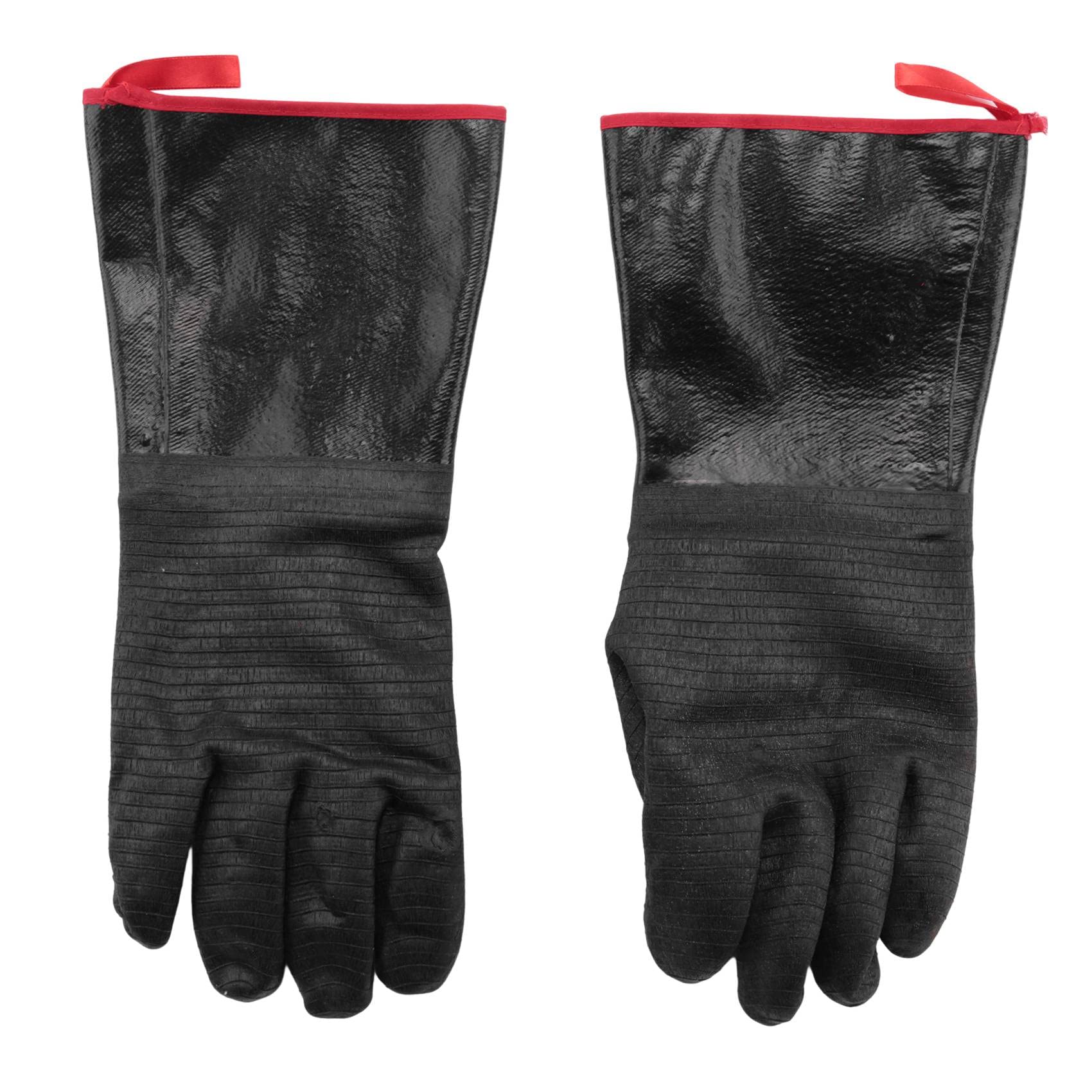 Quystetes BBQ Gloves - Grill, Cooking Barbecue Gloves, for Handling Heat Food Right on Your Fryer, Grill or Oven. Waterproof, Heat, Fireproof, Oil (14-Inch)