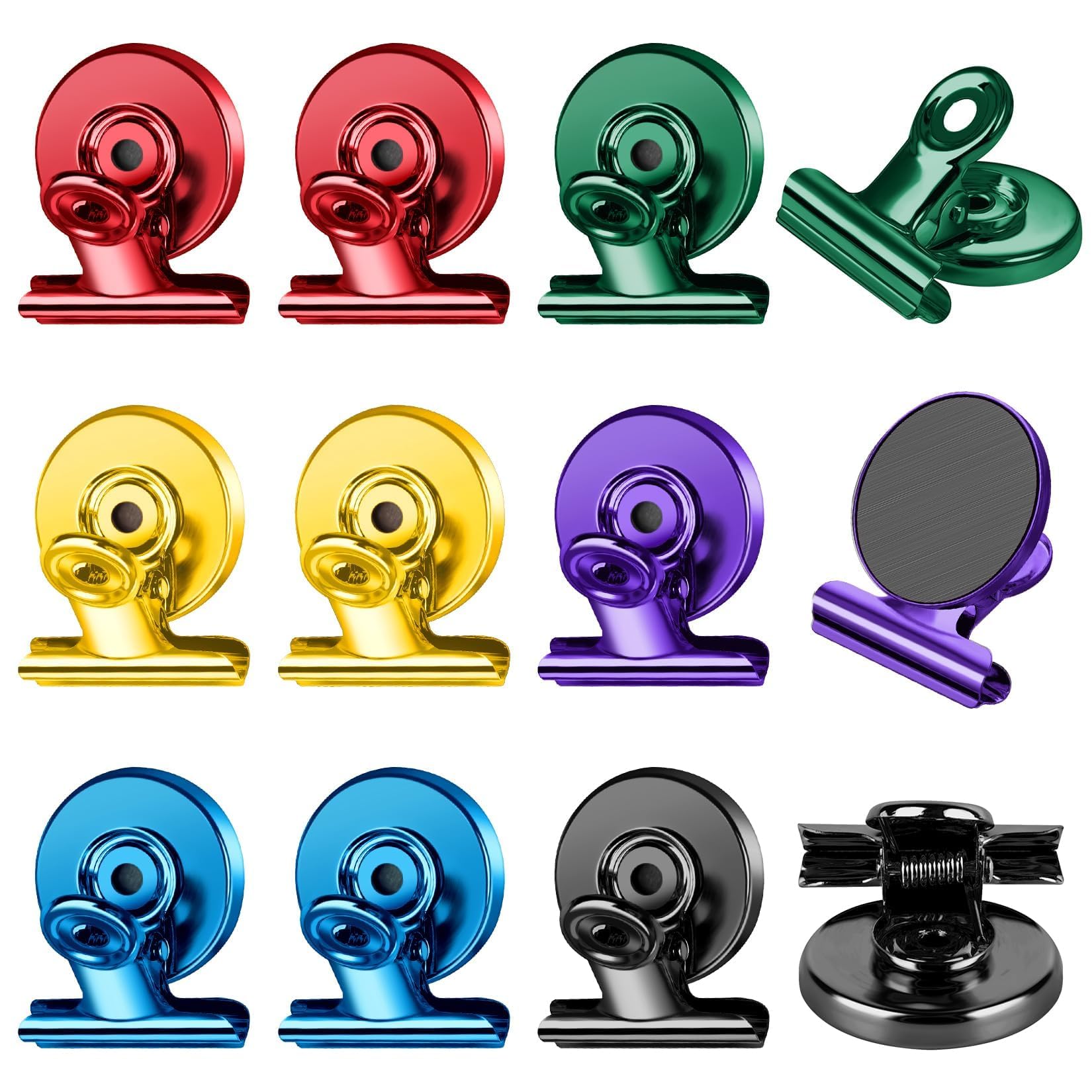 FINDMAG 12 Pack Magnetic Clips for Picture Hanging and Photo Display