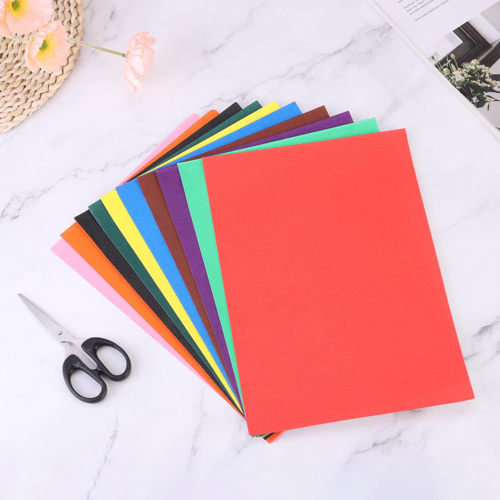 DMiotech 11 x 8 pulgadas, papel de arte pastel lijado, 10 multicolor, 2 piezas de papel de cartulina de 160 g/m², papel pastel para invitaciones creativas, manualidades, oficina, hogar, bricolaje
