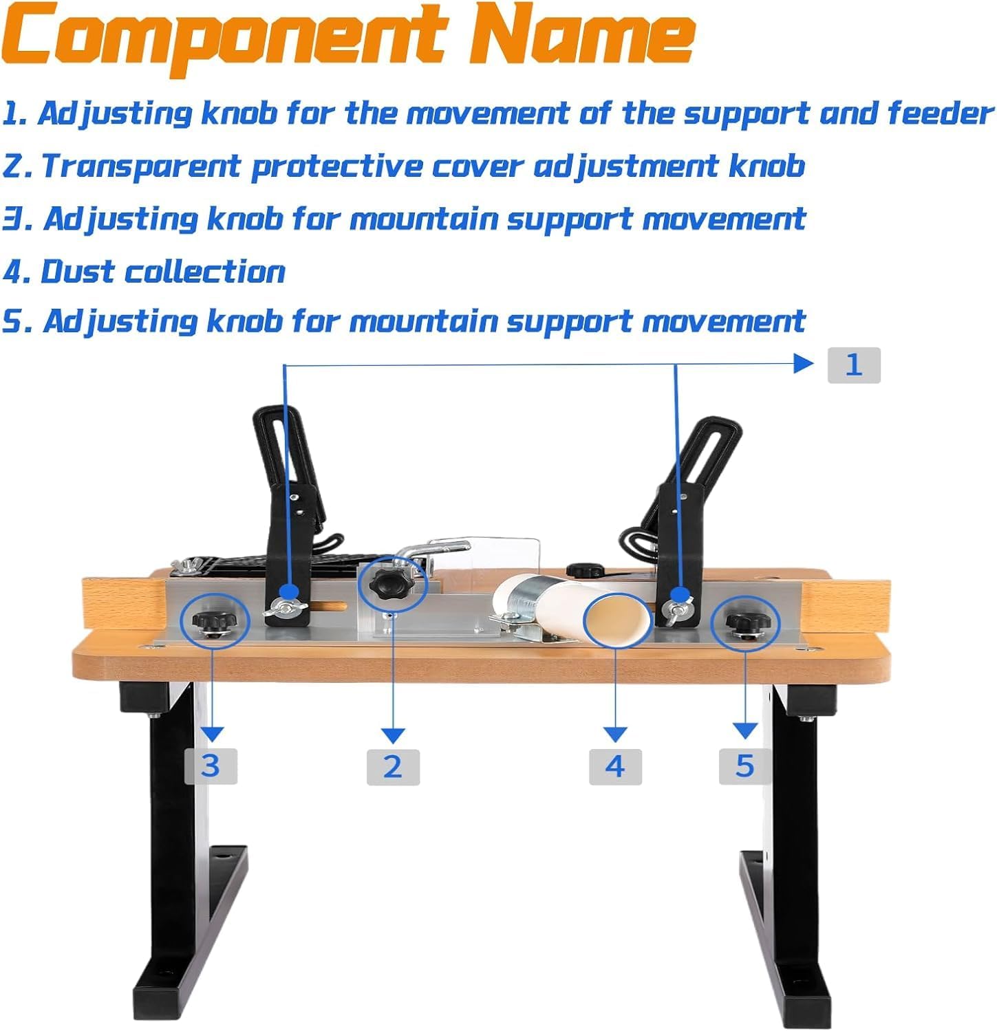 Router Table, Woodworking Routers Table, MDF Router Tables 440.92 Lbs Load Capacity, 16.93 x 15.75inch