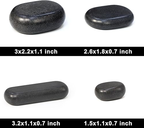 Miniatura 7 de Master Massage Juego de 28 piezas de piedra caliente esencial para masaje de piedras calientes para terapia de piedras profesionales o en casa,