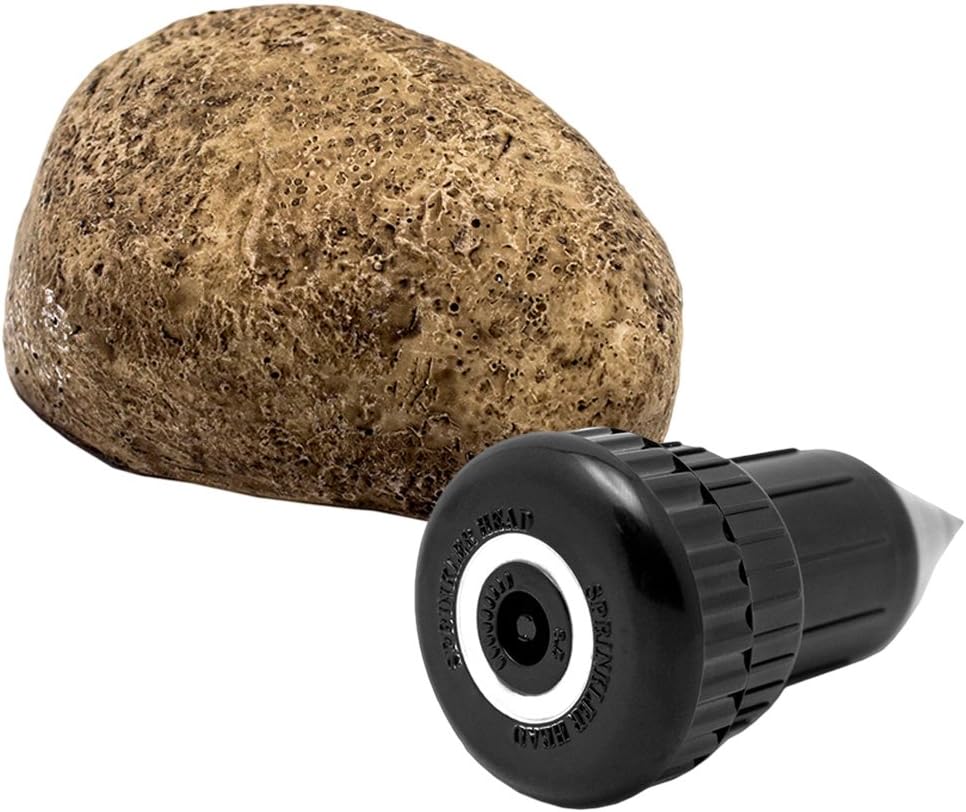 Best Hide A Key Bundle Fake Rock and Sprinkler Head Realistic Look Discreet Outside Yard & Garden Key Cash Hider Vault Holder Weatherproof Easy to Install