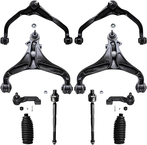 Miniatura 445 de Detroit Axle - Kit de suspensión frontal de 10 piezas para Chevy Trailblazer EXT GMC Envoy XL XUV Buick Rainier Isuzu Ascender Olds Bravada, brazos