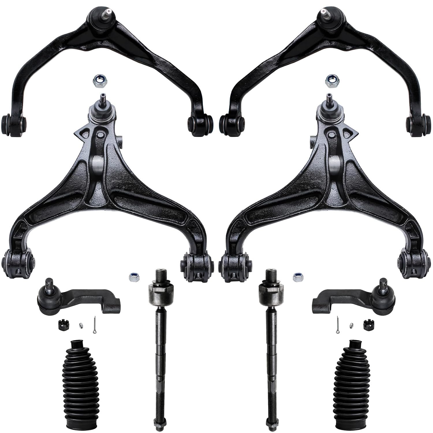 Detroit Axle - Front 10pc Control Arms Kit for 07-11 Dodge Nitro, 08-12