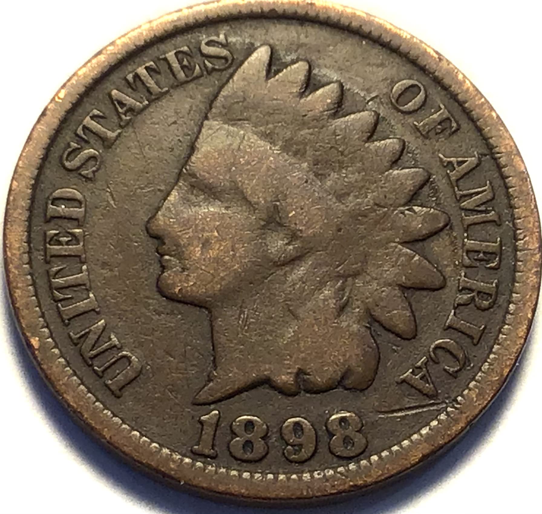1898 P Indian Head Cent Penny Good at Amazon's Collectible Coins Store