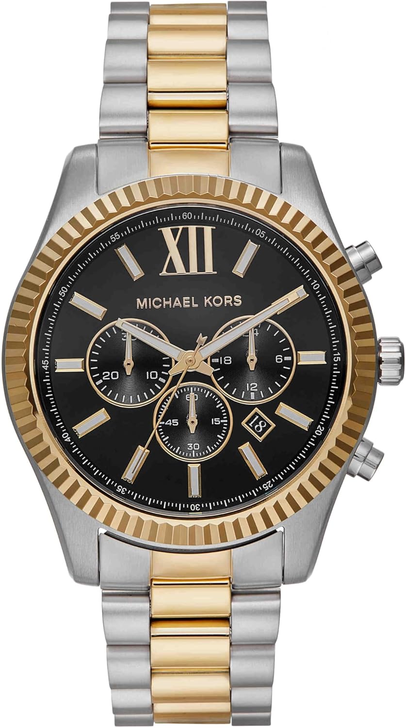 Michael Kors Lexington Men's Watch, Stainless Steel Bracelet Watch for Men Two Tone - Image 1 of 6