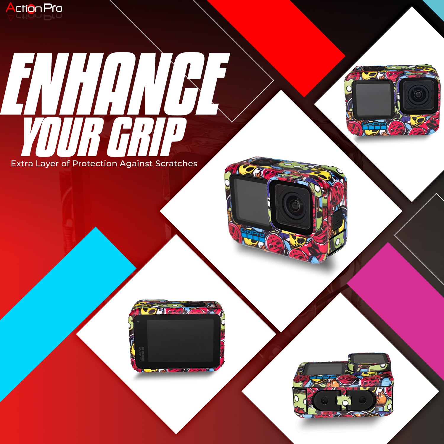 Action Pro Camera Skin Compatible with GoPro-9/10/11/12/13 Action Camera 2