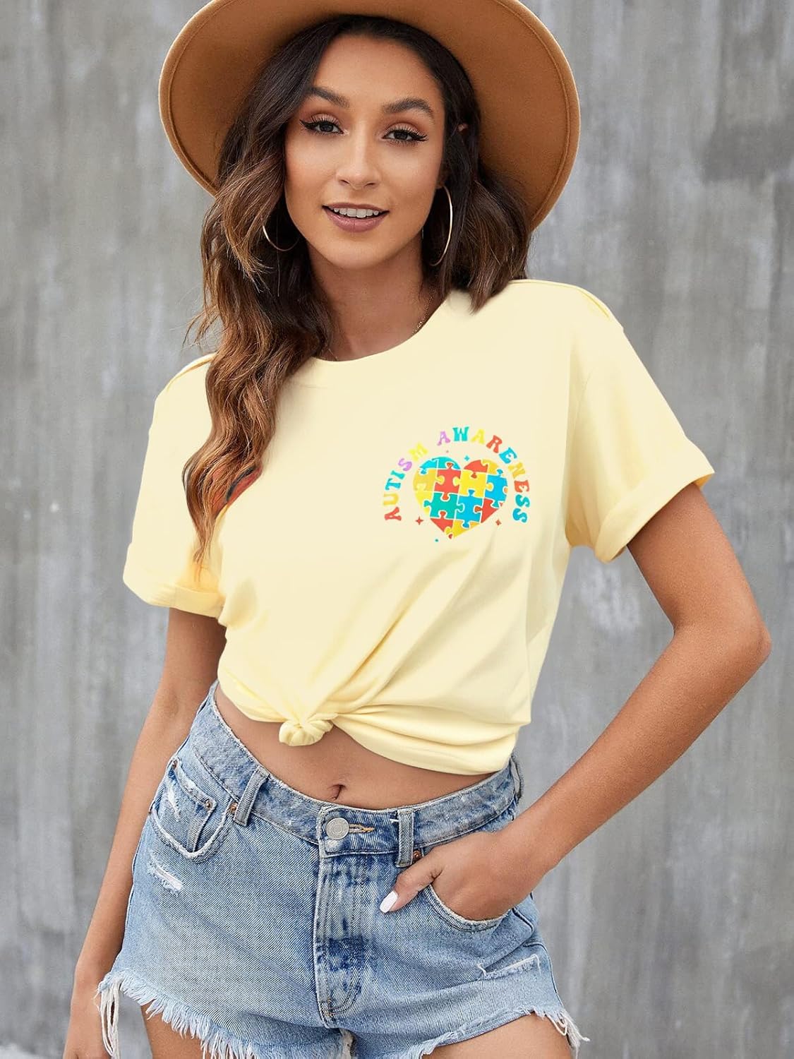 Autism Awareness Shirt Women Love Needs No Words Shirt Autism Special Education Love Heart Puzzle Piece Short Sleeve Tee - Image 4