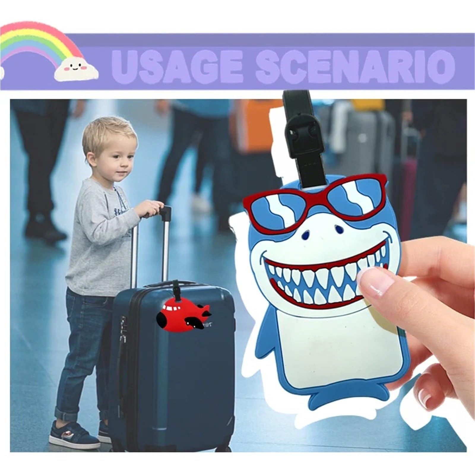 Gepäckanhänger PVC-Eiscreme-Cartoon-Gepäckanhänger
