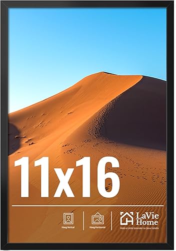 Miniatura 110 de LaVie Home Marco de fotos de 2 x 3, marco de fotos negro de 2 x 3 con plexiglás HD, marco de visualización de 2 x 3, 1 paquete, colección clásica