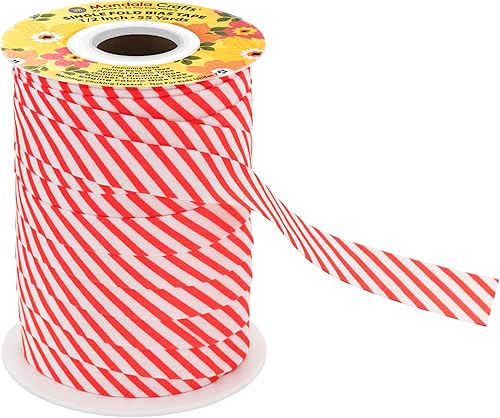 Miniatura 166 de Mandala Crafts Cinta al bies de un solo pliegue de 5/8 pulgadas para coser, acolchar, tuberías, dobladillo, manta y encuadernación de colcha, cinta