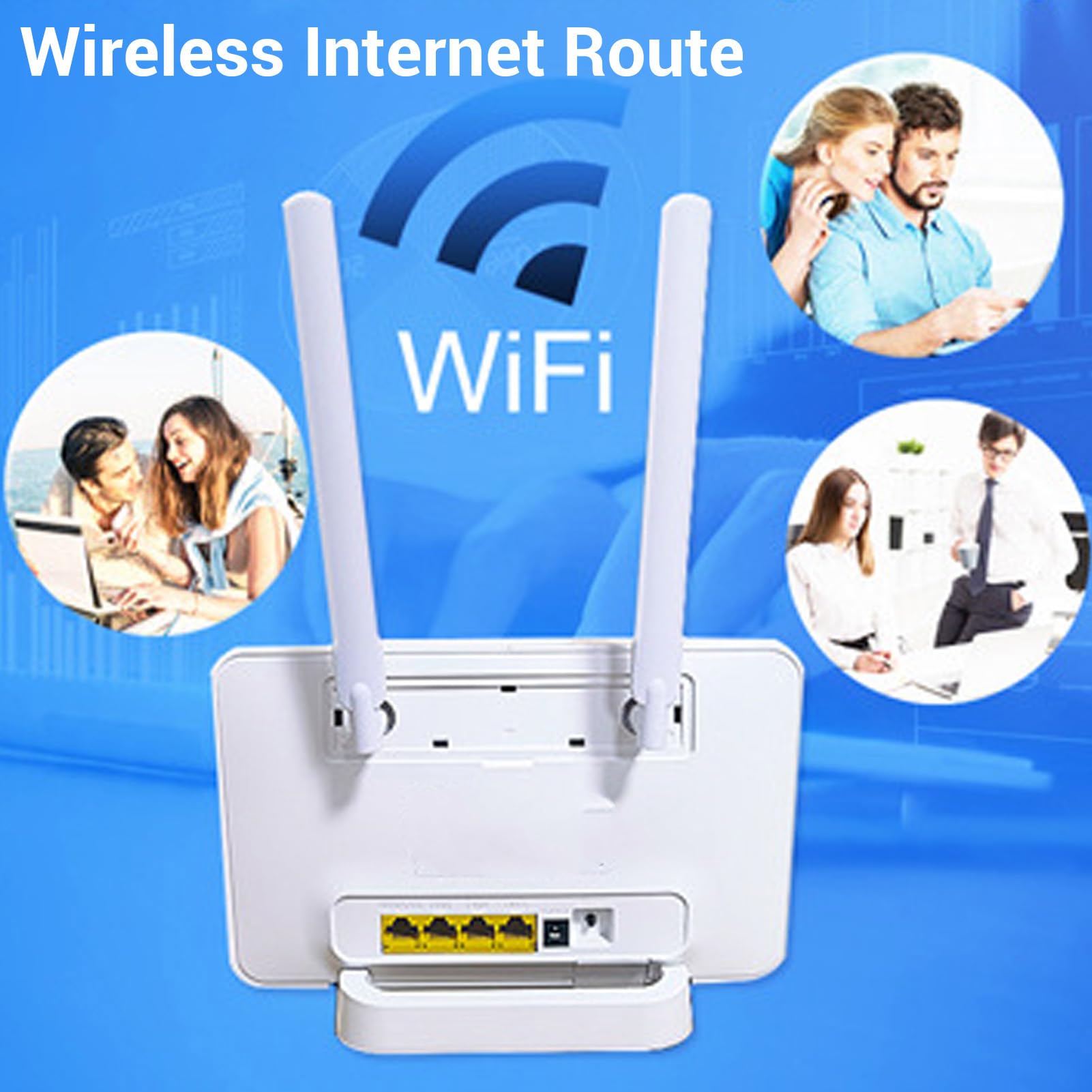 GOWENIC Router WiFi Wireless 4G, velocità di Trasmissione Wireless 300 Mbps, Antenne Ad Alto Guadagno, con Portata di Copertura di 200 Metri, per Casa Ed Esterno