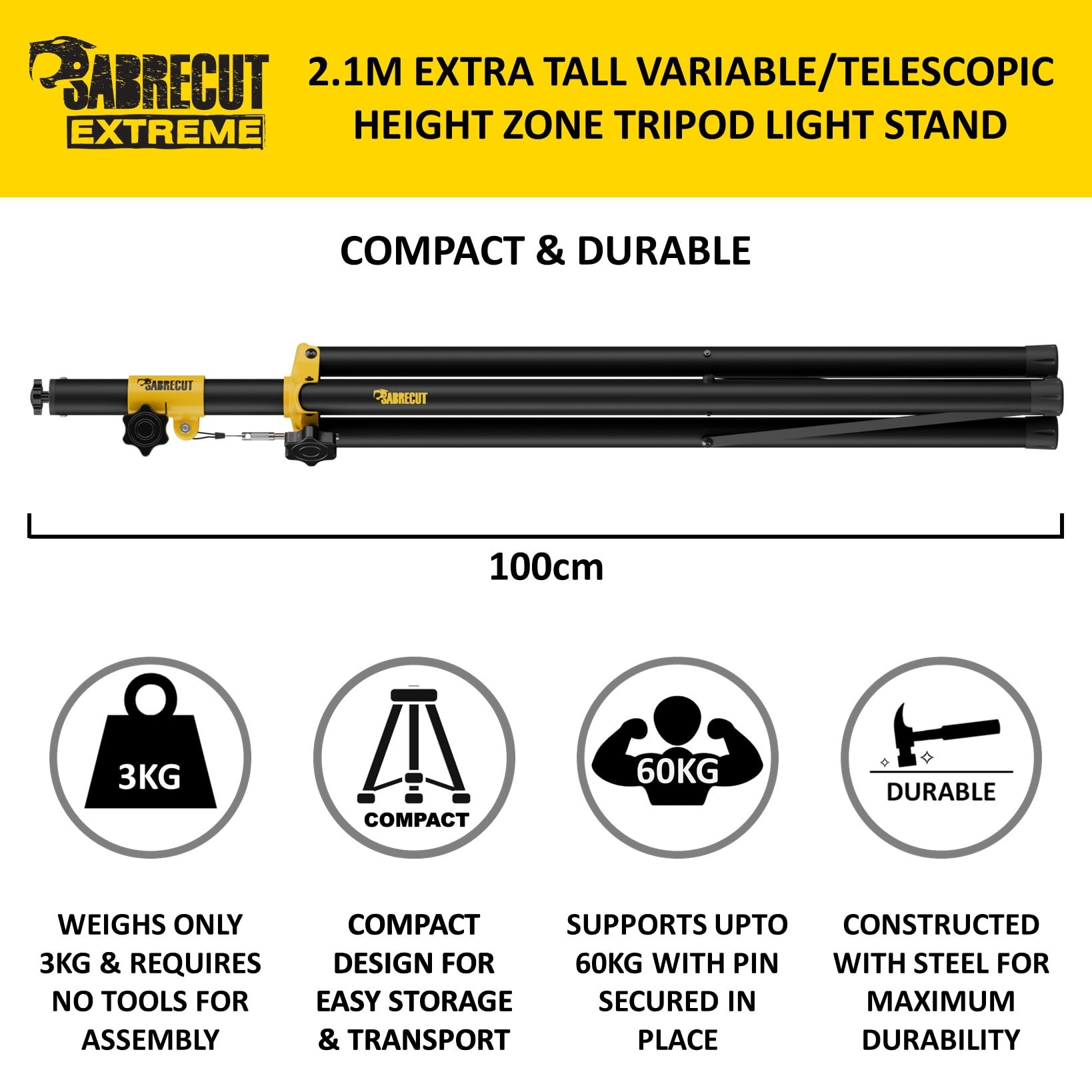 SabreCut 1pc SCLEDTRIPB Tripod Stand