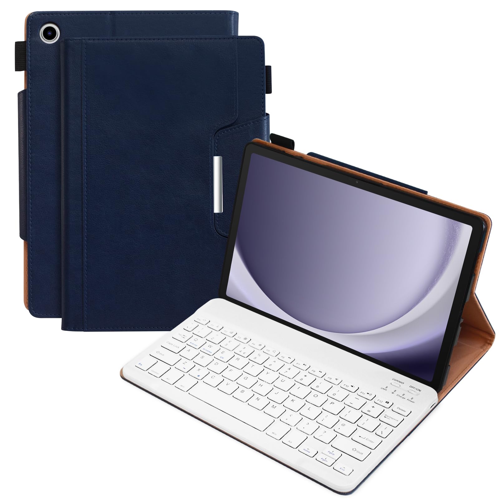 Funda con teclado Samsung Galaxy Tab A11+ con bluetooth desmontable azul 8